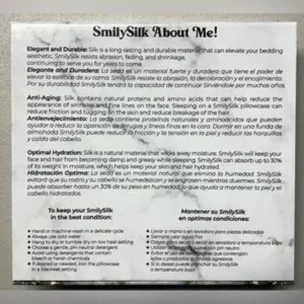 NWT Smily Silk Pillowcase - 100% Pure Mulberry Silk - 22Momme Highest Gr… - Picture 7 of 11